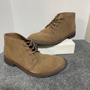 Target Boots Mens Size 11.5 Brown Chukka Desert Lace Up Casual Manmade